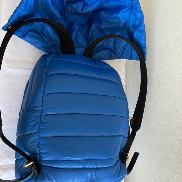 AW20 Moschino Couture Jeremy Scott OVERSIZED Blue Backpack with Attached Hoodie main image 5
